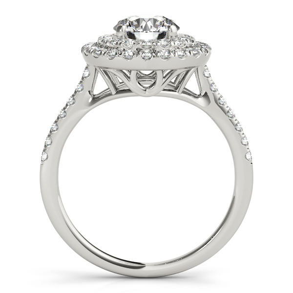 18K White Gold Round Halo Engagement Ring Image 2 Ware's Jewelers Bradenton, FL