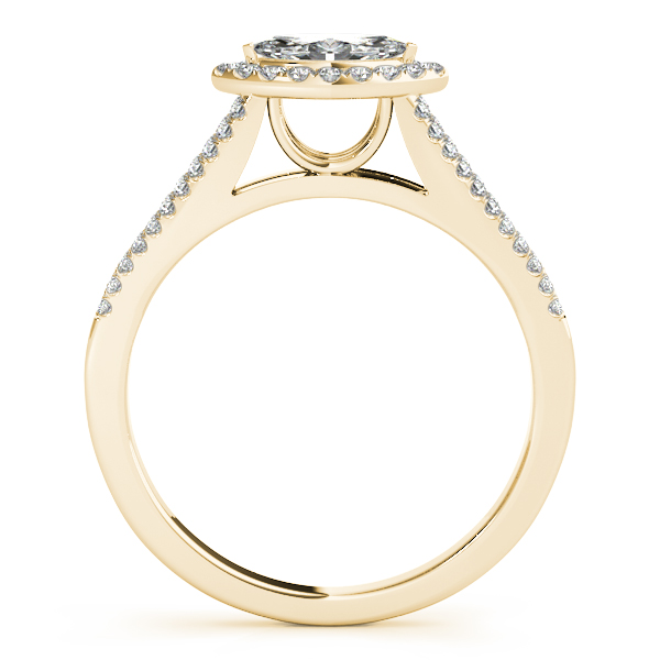 10K Yellow Gold Halo Engagement Ring Image 2 Ware's Jewelers Bradenton, FL