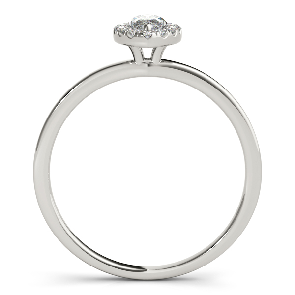 10K White Gold Halo Engagement Ring Image 2 Hingham Jewelers Hingham, MA