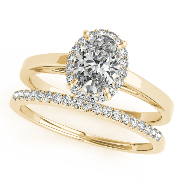 18K Yellow Gold Oval Halo Engagement Ring Image 3 Wiley's Diamonds & Fine Jewelry Waxahachie, TX