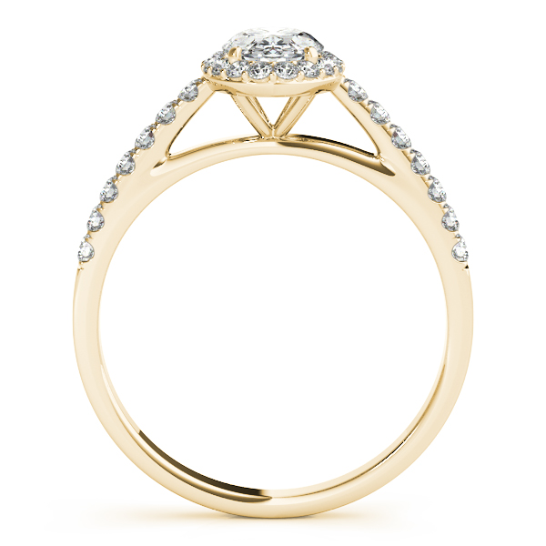 18K Yellow Gold Oval Halo Engagement Ring Image 2 Galloway and Moseley, Inc. Sumter, SC