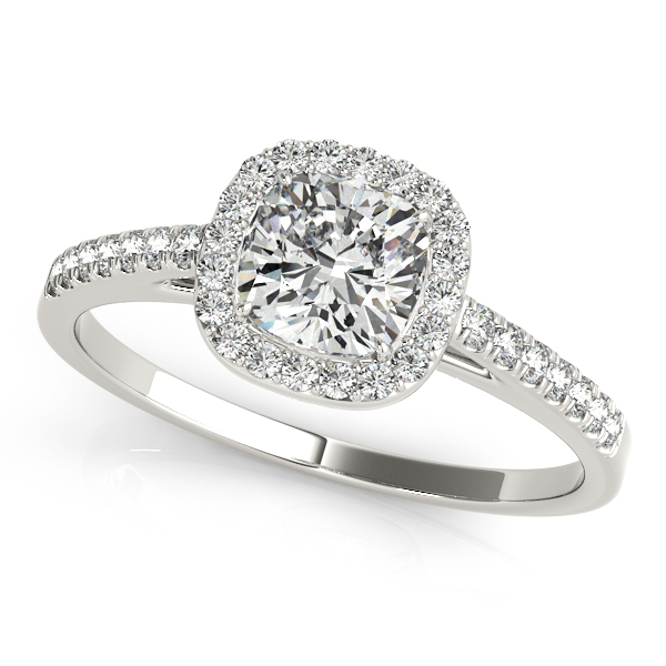 Platinum Halo Engagement Ring Johnnys Lakeshore Jewelers South Haven, MI