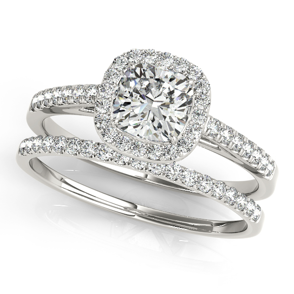 Platinum Halo Engagement Ring Image 3 Johnnys Lakeshore Jewelers South Haven, MI