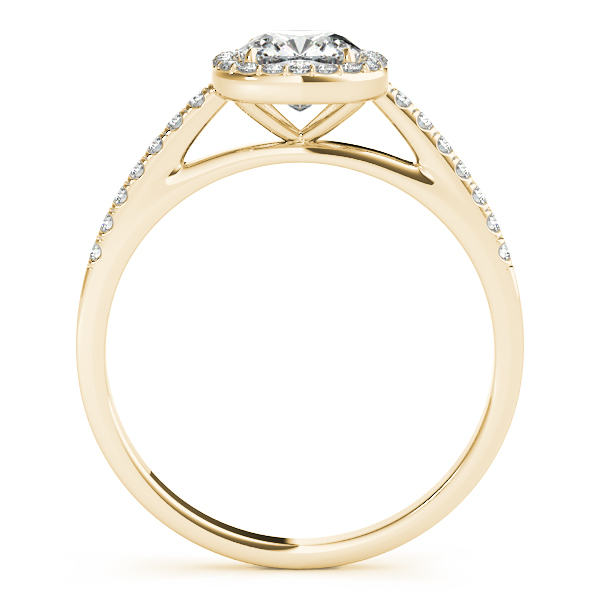 10K Yellow Gold Halo Engagement Ring Image 2 Beerbower Jewelry Hollidaysburg, PA