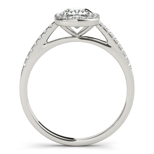 Platinum Halo Engagement Ring Image 2 Johnnys Lakeshore Jewelers South Haven, MI