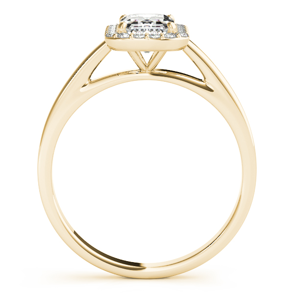 Overnight 14K Yellow Gold Emerald Halo Engagement Ring | J David Jewelry |  Broken Arrow, Ok