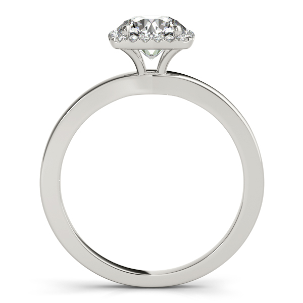 18K White Gold Round Halo Engagement Ring Image 2 Anthony Jewelers Palmyra, NJ