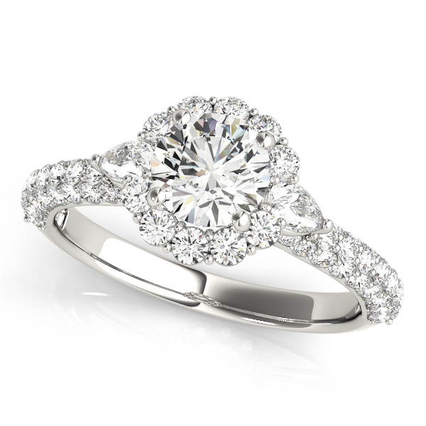 Overnight 10K White Gold Three-Stone Round Engagement Ring, Richard's  Jewelry