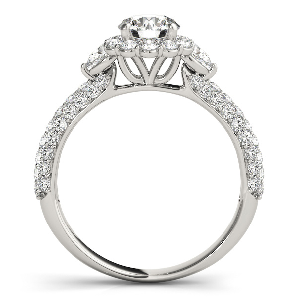 18K White Gold Pavé Engagement Ring MULT ROW Image 2 Hingham Jewelers Hingham, MA