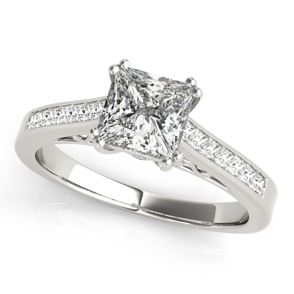 14 Karat White Gold Diamond Engagement Ring - Charisma Jewelers