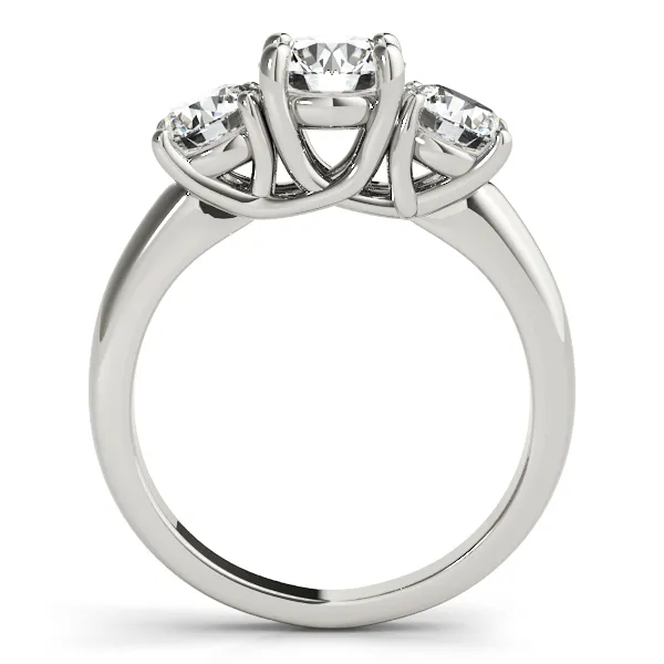 Platinum ring with three diamonds Clearance