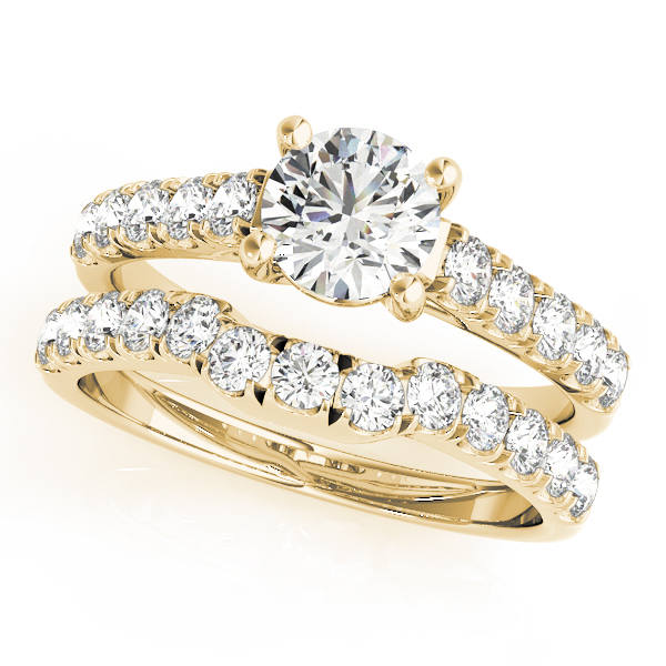 10K Yellow Gold Trellis Engagement Ring Image 3 Double Diamond Jewelry Olympic Valley, CA