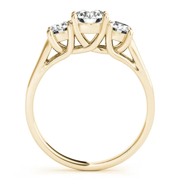 3 diamond yellow gold ring Clearance