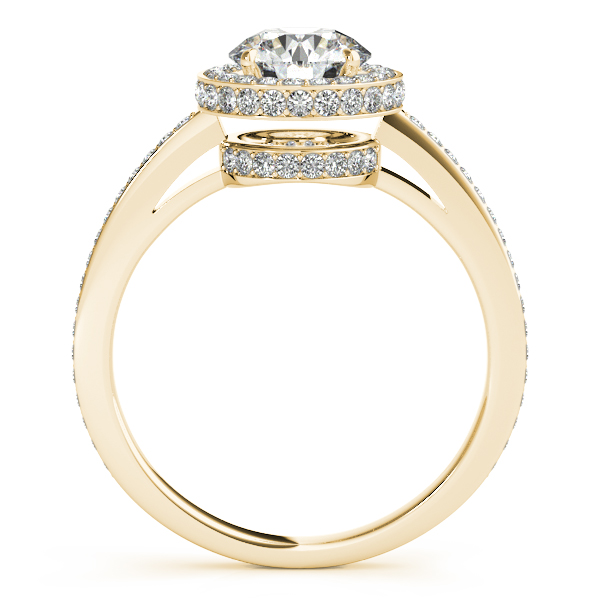 18K Yellow Gold Round Halo Engagement Ring Image 2 Jae's Jewelers Coral Gables, FL