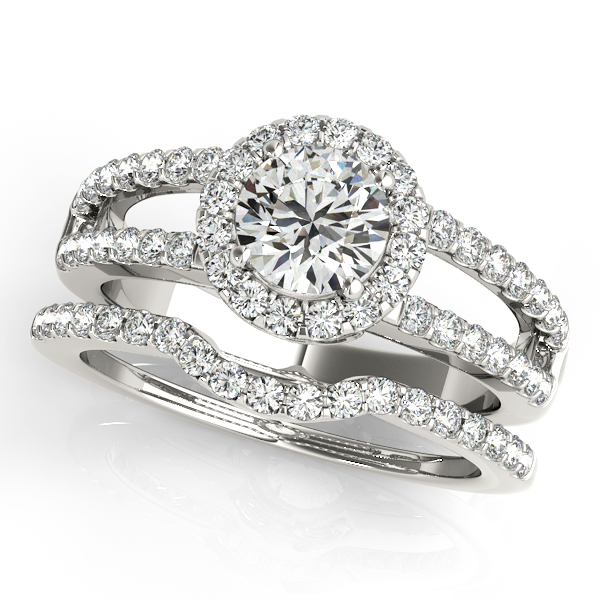 14K White Gold Round Halo Engagement Ring Image 3 Wiley's Diamonds & Fine Jewelry Waxahachie, TX