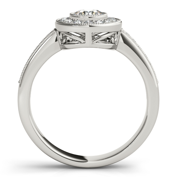 Platinum Round Halo Engagement Ring Image 2 Keller's Jewellers Lantzville, 