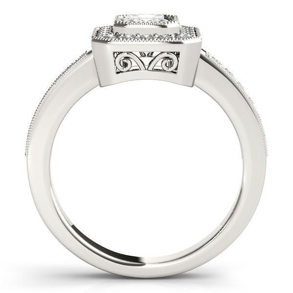 Platinum Halo Engagement Ring Image 2 Johnnys Lakeshore Jewelers South Haven, MI