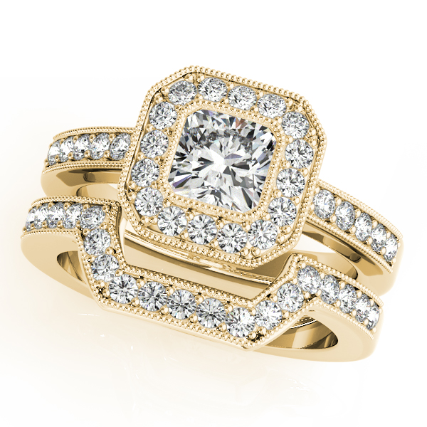 14K Yellow Gold Halo Engagement Ring Image 3 Meigs Jewelry Tahlequah, OK
