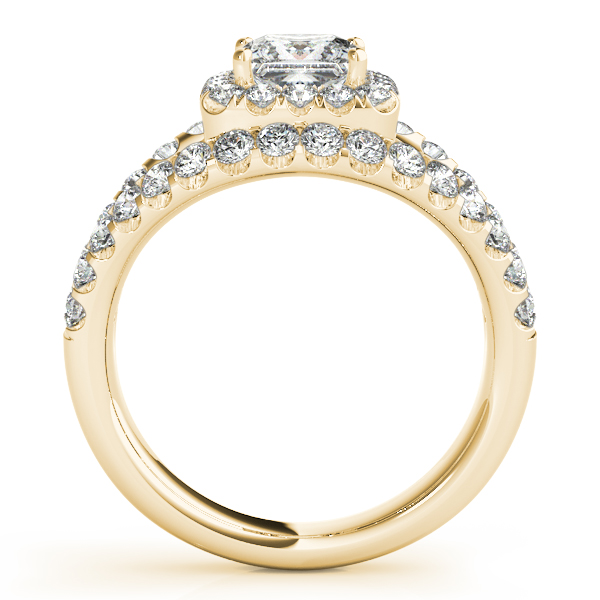 14K Yellow Gold Halo Engagement Ring Image 2 Orin Jewelers Northville, MI