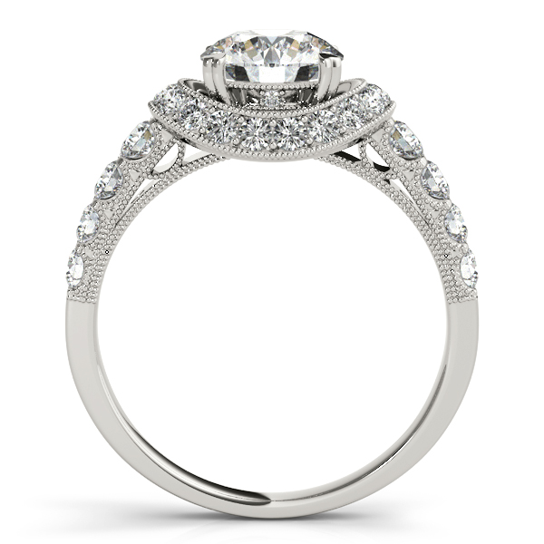 10K White Gold Round Halo Engagement Ring Image 2 Douglas Diamonds Faribault, MN