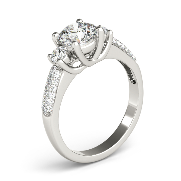 Husar's House of Fine Diamonds. 14Kt Yellow Gold Classic 3 Stone Diamond  Engagement Ring