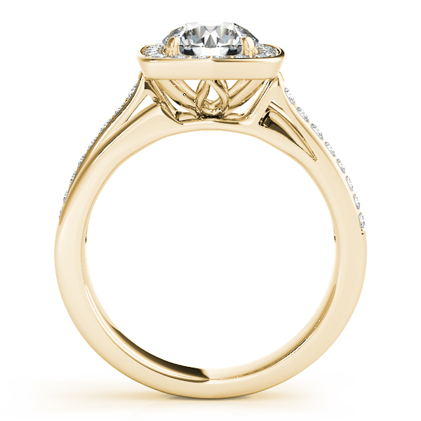 10K Yellow Gold Round Halo Engagement Ring Image 2 Knowles Jewelry of Minot Minot, ND