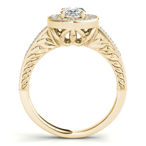 18K Yellow Gold Oval Halo Engagement Ring Image 2 Draeb Jewelers Inc Sturgeon Bay, WI