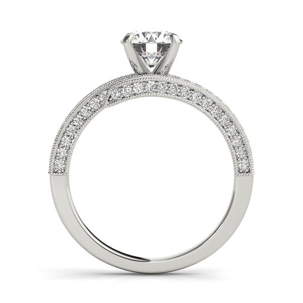 Platinum Bypass-Style Engagement Ring Image 2 Anthony Jewelers Palmyra, NJ