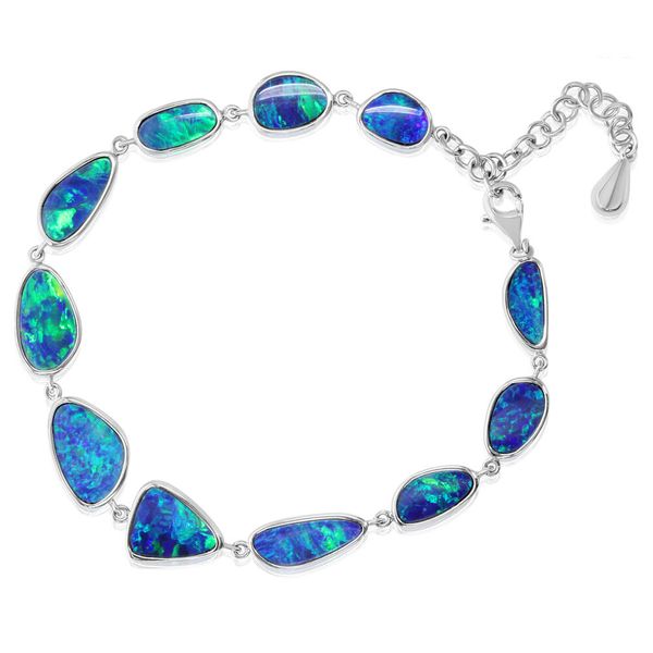 White Gold Opal Doublet Bracelet Cravens & Lewis Jewelers Georgetown, KY