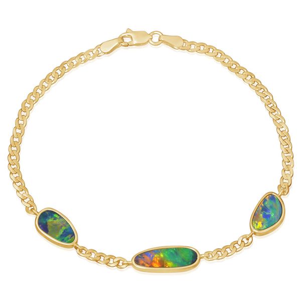 Yellow Gold Opal Doublet Bracelet Brynn Marr Jewelers Jacksonville, NC