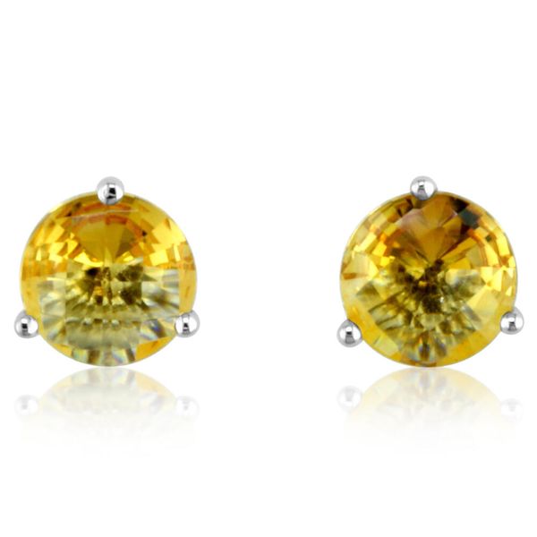 White Gold Citrine Earrings Biondi Diamond Jewelers Aurora, CO