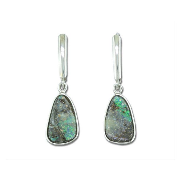 Sterling Silver Boulder Opal Earrings Conti Jewelers Endwell, NY