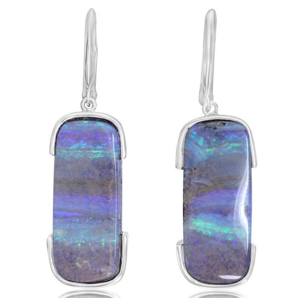Sterling Silver Boulder Opal Earrings Towne & Country Jewelers Westborough, MA