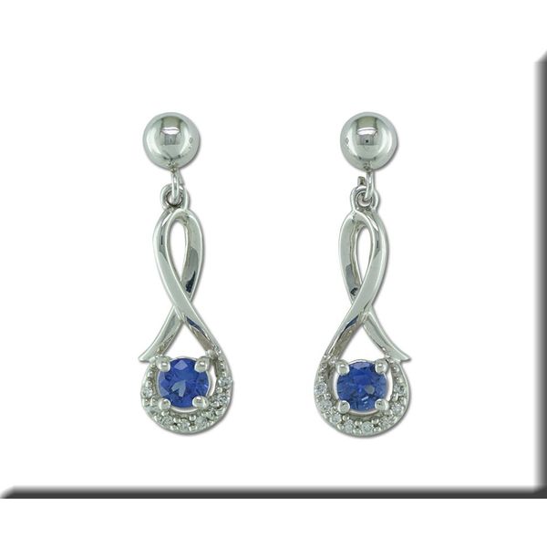 White Gold Sapphire Earrings Brynn Elizabeth Jewelers Ocean Isle Beach, NC