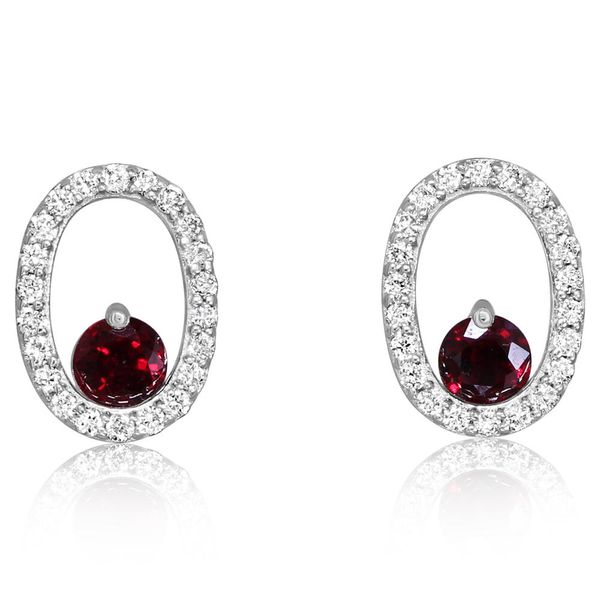 White Gold Ruby Earrings Jones Jeweler Celina, OH