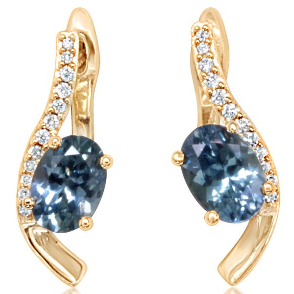 Yellow Gold Sapphire Earrings Mitchell's Jewelry Norman, OK