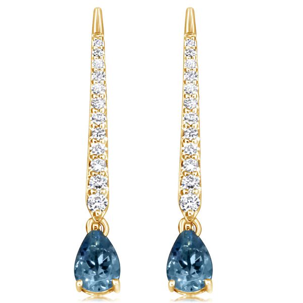 Yellow Gold Aquamarine Earrings Priddy Jewelers Elizabethtown, KY