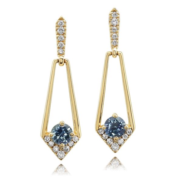 Yellow Gold Sapphire Earrings Hart's Jewelers Grants Pass, OR