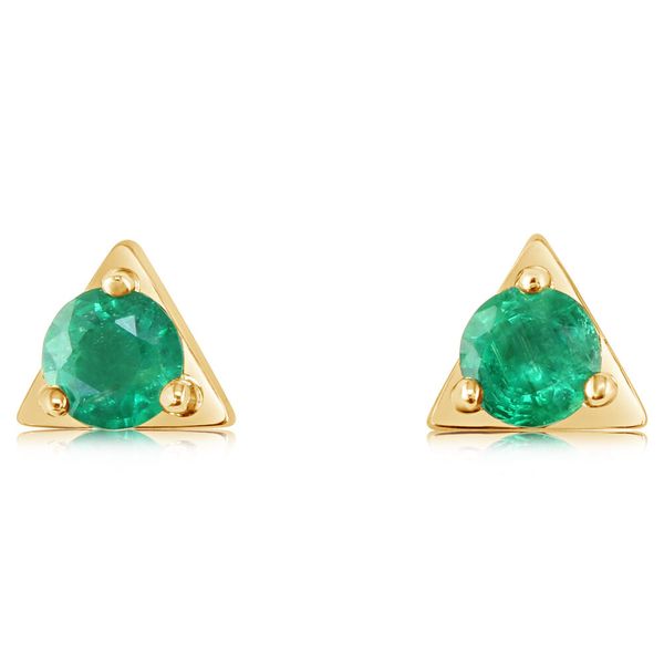 Yellow Gold Emerald Earrings Roberts Jewelers Jackson, TN