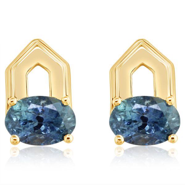 Yellow Gold Sapphire Earrings Parris Jewelers Hattiesburg, MS
