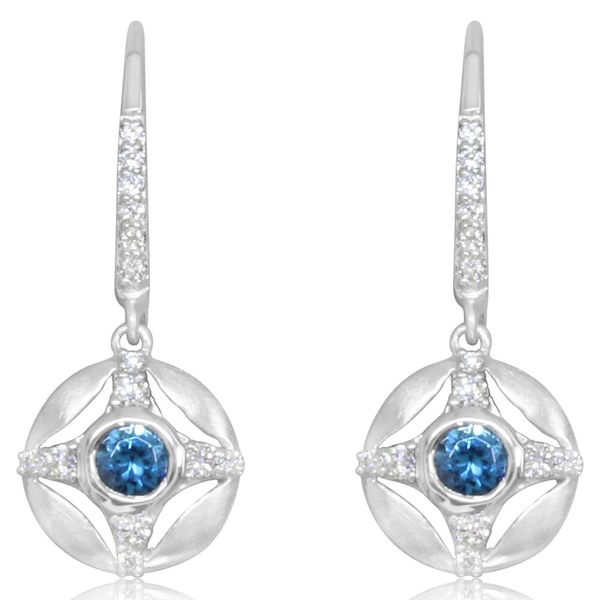 White Gold Zircon Earrings Ask Design Jewelers Olean, NY