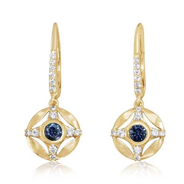Yellow Gold Sapphire Earrings Towne & Country Jewelers Westborough, MA