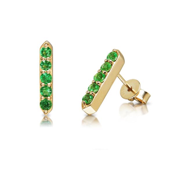 Yellow Gold Emerald Earrings Cravens & Lewis Jewelers Georgetown, KY