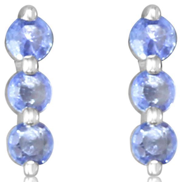 White Gold Yogo Sapphire Earrings Jones Jeweler Celina, OH