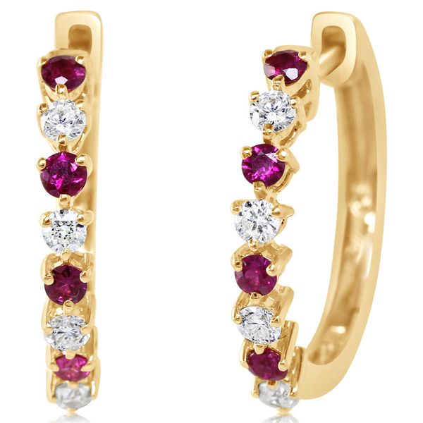 Yellow Gold Ruby Earrings Leslie E. Sandler Fine Jewelry and Gemstones rockville , MD
