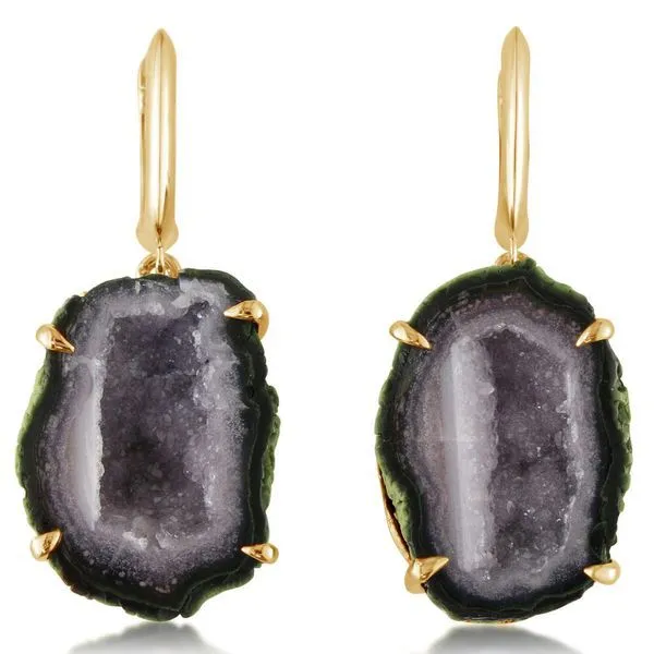 Parle Yellow Gold Chalcedony Earrings EGEODE13-11I | Biondi