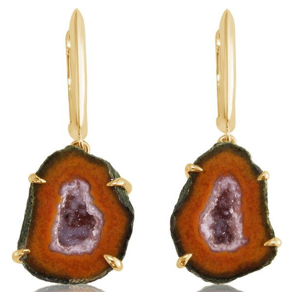 Yellow Gold Chalcedony Earrings Cravens & Lewis Jewelers Georgetown, KY