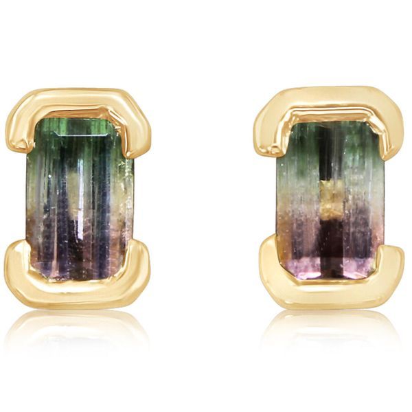 Yellow Gold Tourmaline Earrings Timmreck & McNicol Jewelers McMinnville, OR