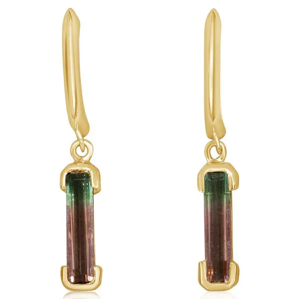 yellow gold tourmaline earrings