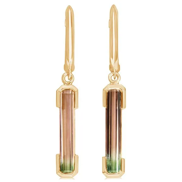 Yellow gold on sale tourmaline earrings